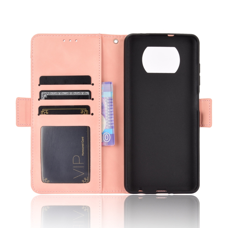 Case Xiaomi Poco X3 Pro / X3 / X3 NFC # Pre-Order * เคสกระเป๋าสตางค์สไตล์ผิวสัมผัสรูปแบบลูกวัวซองหนังพร้อมช่องเสียบการ์ดแยก *