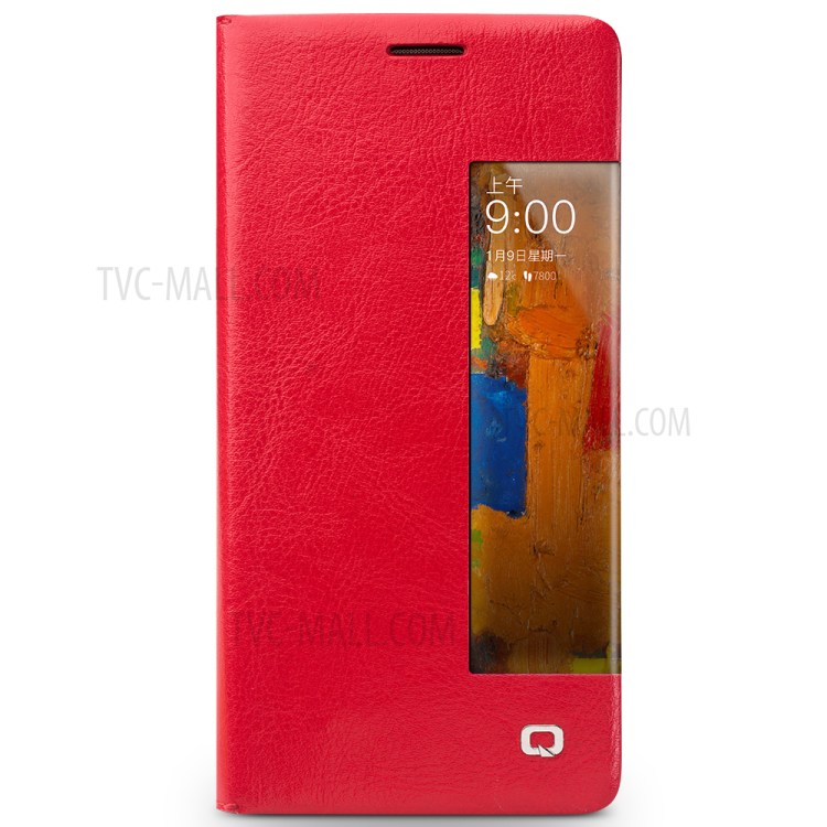 Case Huawei Mate 9 Pro / Pre-order * QIALINO สมาร์ท หน้าต่างดูหนังวัวแท้ เยอรมนีนำเข้า *