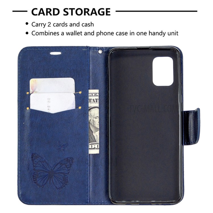 Case Samsung Galaxy A31 / Pre-Order * เคสพิมพ์ลายผีเสื้อซองหนังกระเป๋าช่องเสียบการ์ด Wallet และกระเป๋าซ่อน *