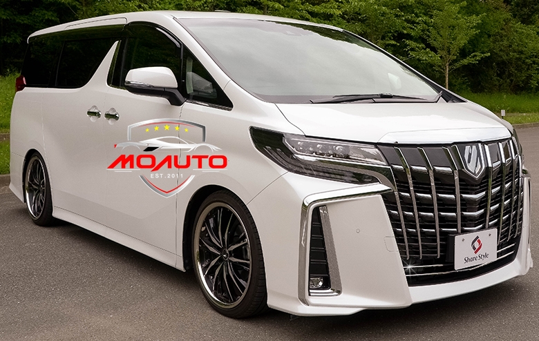 คิ้วกระจังหน้าล่างสแตนเลท ALPHARD MC
