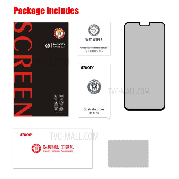 กระจกนิรภัย Huawei Y9 2019 / Pre-orde * PRINCE 9H ความแข็งที่แข็งแกร่ง, ต่อต้านสอดแนมและป้องกันลายนิ้วมือ *