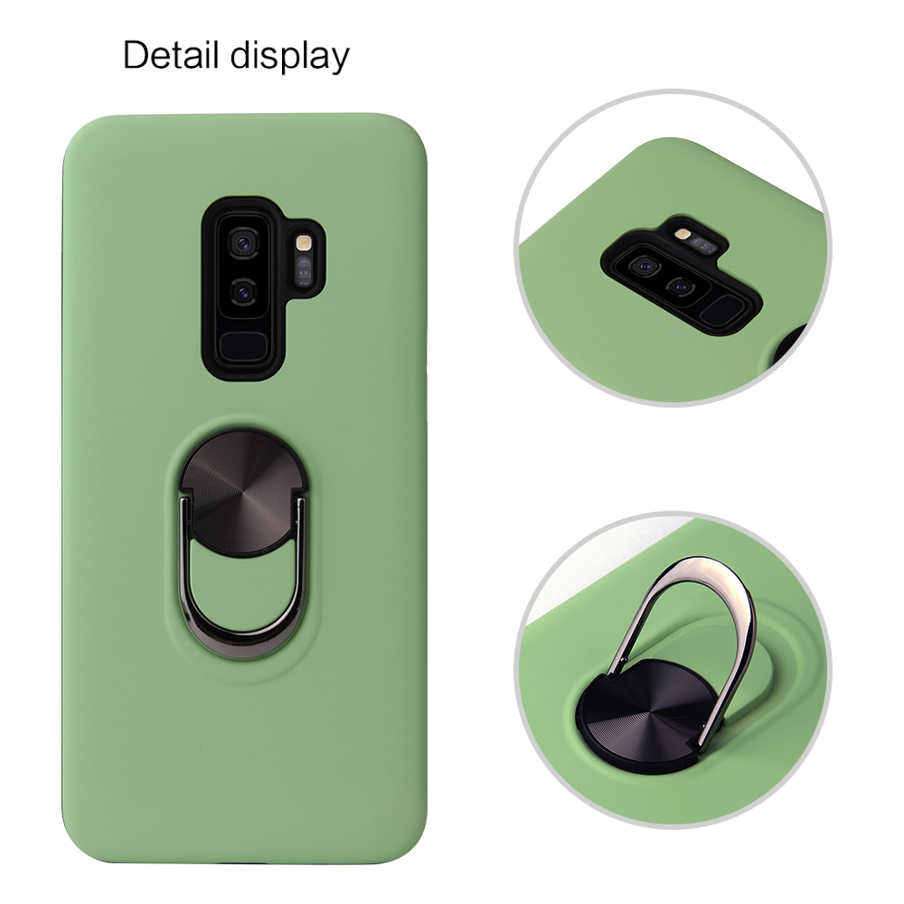 Case Samsung Galaxy S9 Plus / Pre-Order * เคสที่ถอดออกได้ PC + TPU โทรศัพท์กับแหวนนิ้วมือขาตั้งสร้างด้วยวัสดุพลาสติกและ TPU มีการป้องกันสองชั้น *