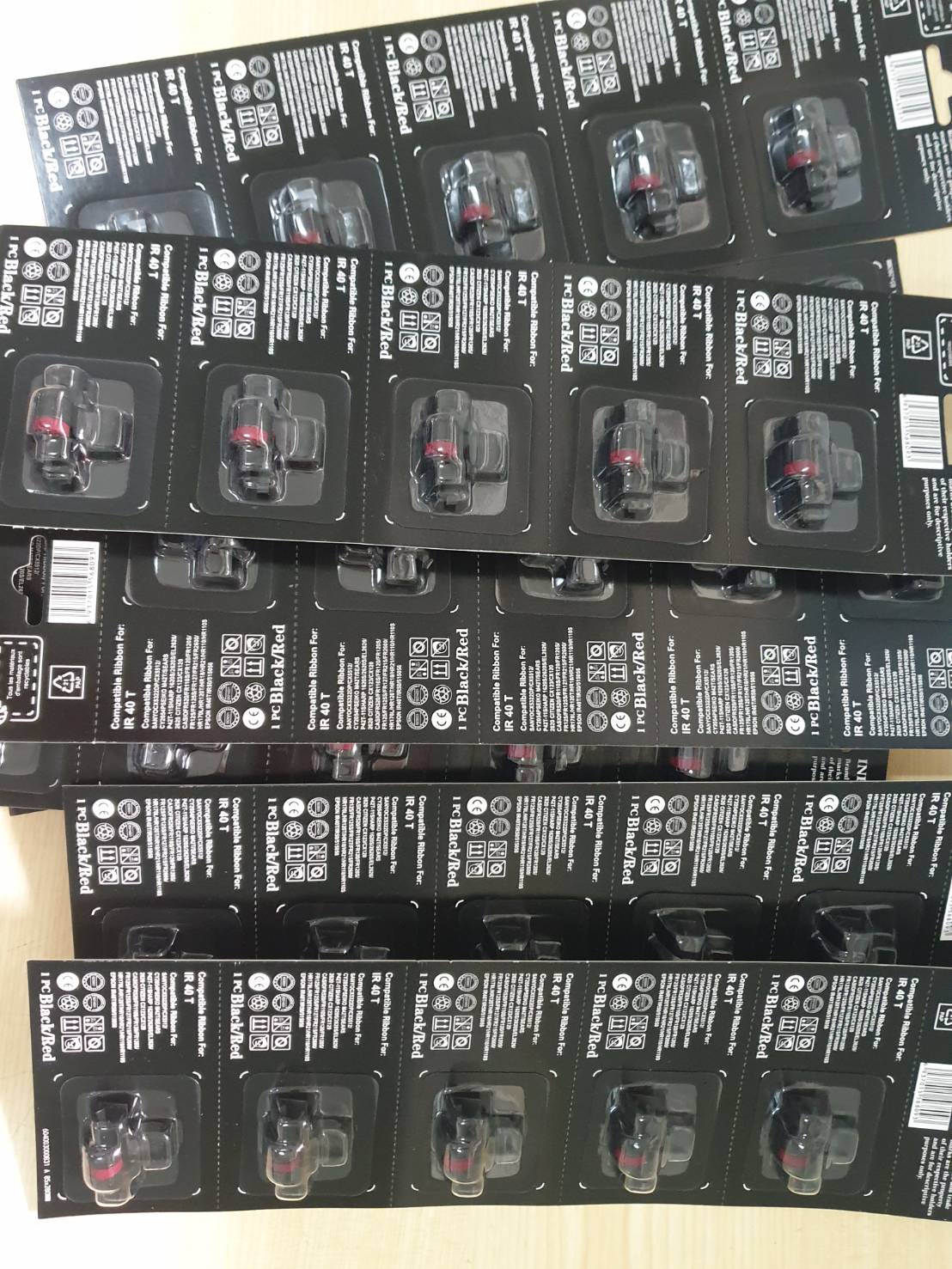 COMPUTE ผ้าหมึกเครื่องคิดเลขIR-40T / IR40T เทียบเท่า สีดำ-แดง อิงค์โรลเลอร์