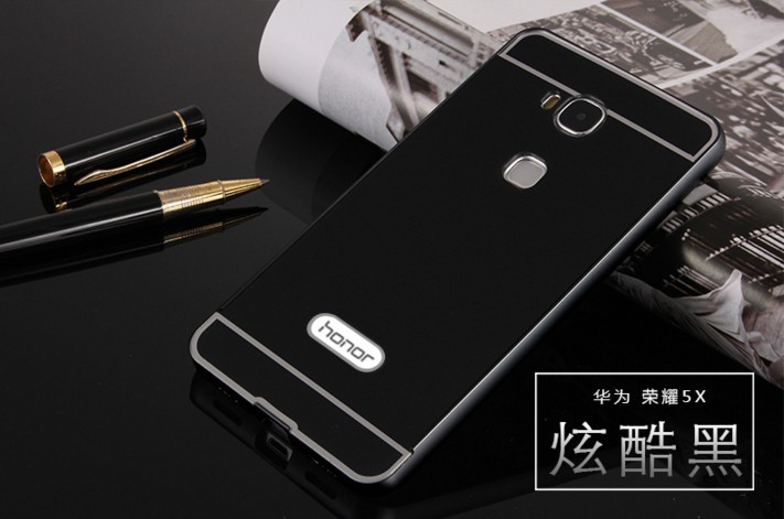 Case Huawei GR 5 / Pre-order * เคสโลหะ 2in1 แกร่งกันชนโลหะ + พลาสติกแผ่นหลัง *