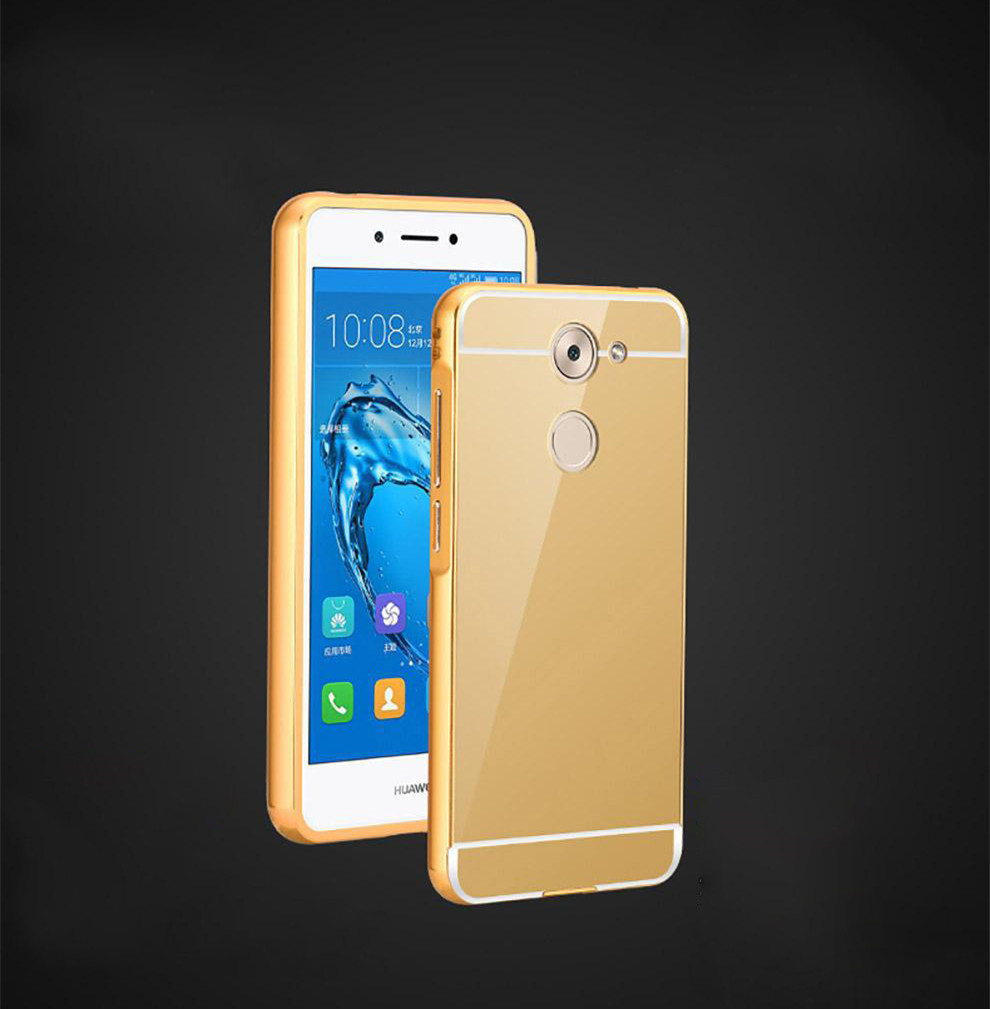 Case Huawei Y7 2017 / Pre-order * Bumpers 2in1 แกร่งกันชนโลหะ + พลาสติกแผ่นหลังเงาเหมือนกระจก *