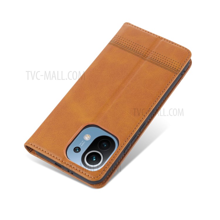 Case Xiaomi Mi 11 5G # Pre-Order * AZNS เคสดูดซับอัตโนมัติแม่เหล็กกระเป๋าสตางค์หนัง ผลิตจากหนัง PU คุณภาพดี + วัสดุ TPU ทนทานต่อการใช้งาน *