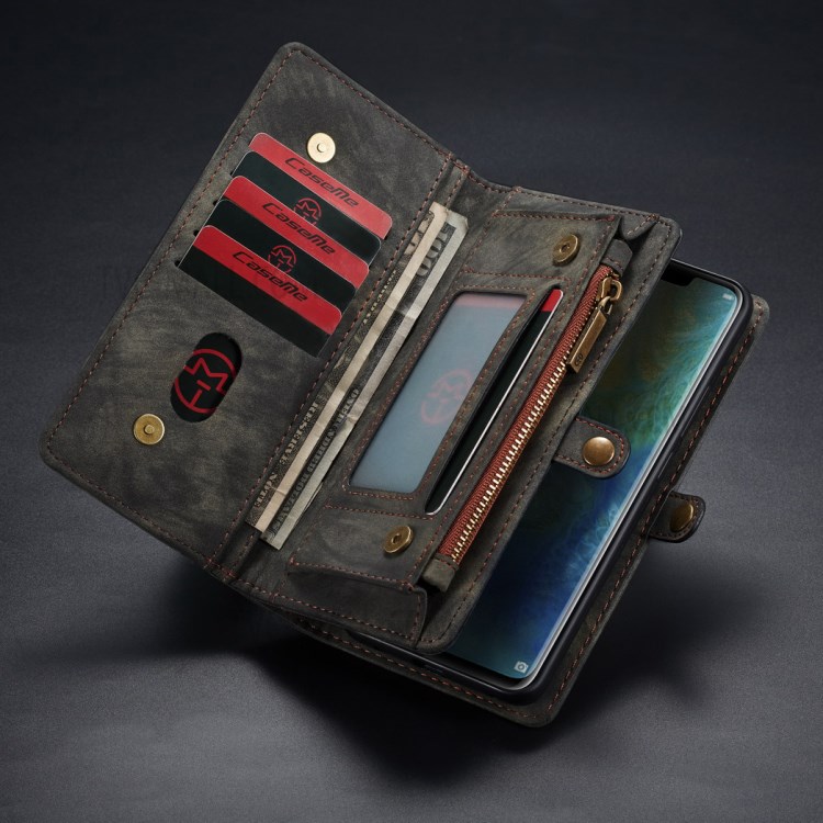 Case Huawei Mate 20 Pro / Pre-order * CASEME ปกหนังแยกกระเป๋าซิปอเนกประสงค์ 2-in-1 สไตล์ย้อนยุค *