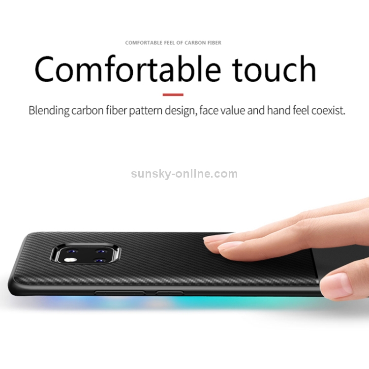 Case Huawei Mate 20 / Pre-order * iPAKY เคส TPU แบบนุ่มเนื้อคาร์บอนไฟเบอร์ *