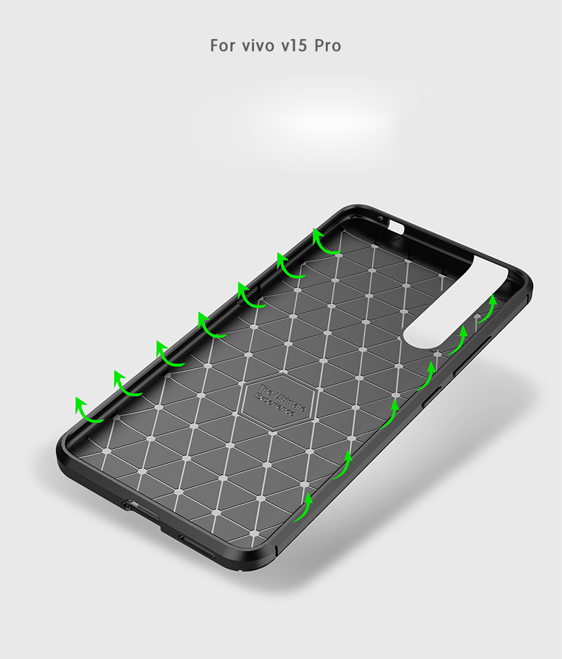 Case Vivo V15 Pro / Pre- Order * เคสโทรศัพท์ TPU แบบทนใยคาร์บอน อ่อนนุ่มยืดหยุ่นและทนทาน *