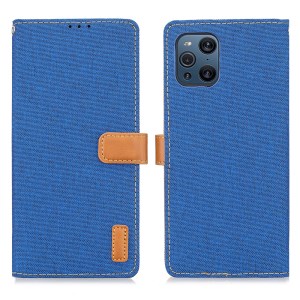 Case OPPO Find X3 Pro # Pre-Order * เคสกระเป๋าสตางค์หนัง PU ยืน Protector ผ้าเนื้อกางเกงยีนส์ *