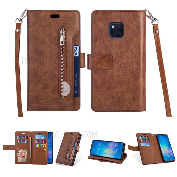 Case Huawei Mate 20 Pro / Pre-order * เคสกระเป๋าสตางค์แบบหลายช่อง พร้อมสายคล้องมือ *