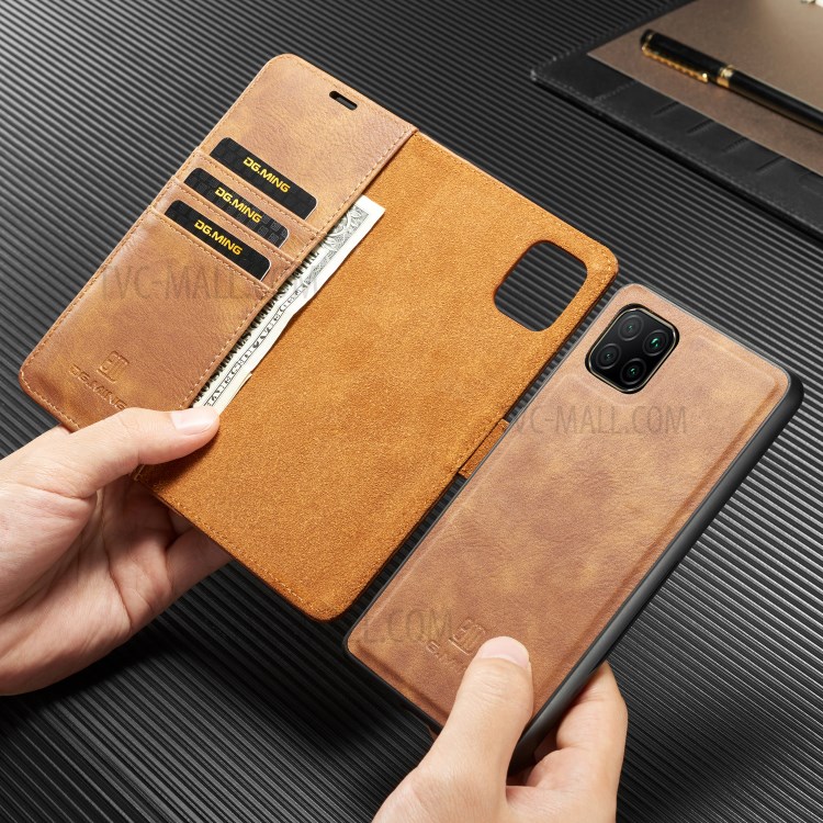 Case Samsung Galaxy Note 10 Lite / Pre-Order * DG.MING แบบถอดออกได้ 2-in-1 Split Leather Wallet Shell + PC Back Case *