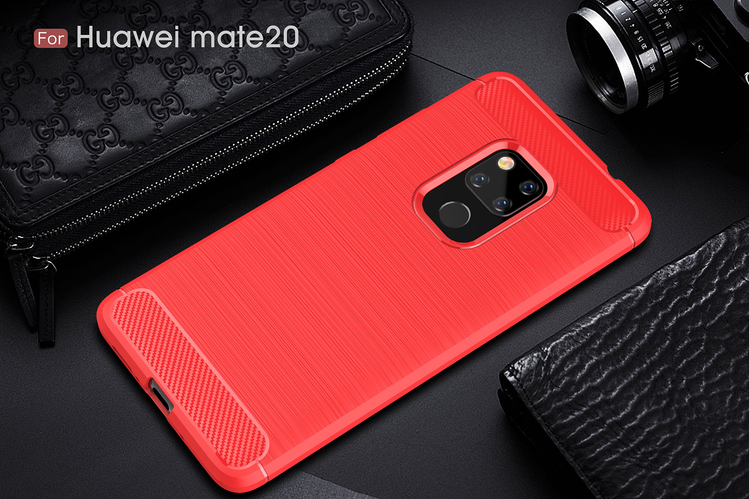 Case Huawei Mate 20 / Pre-order * เนื้อคาร์บอนไฟเบอร์สะดุดตามากขึ้น Soft TPU สามารถบิดได้อย่างอิสระ *