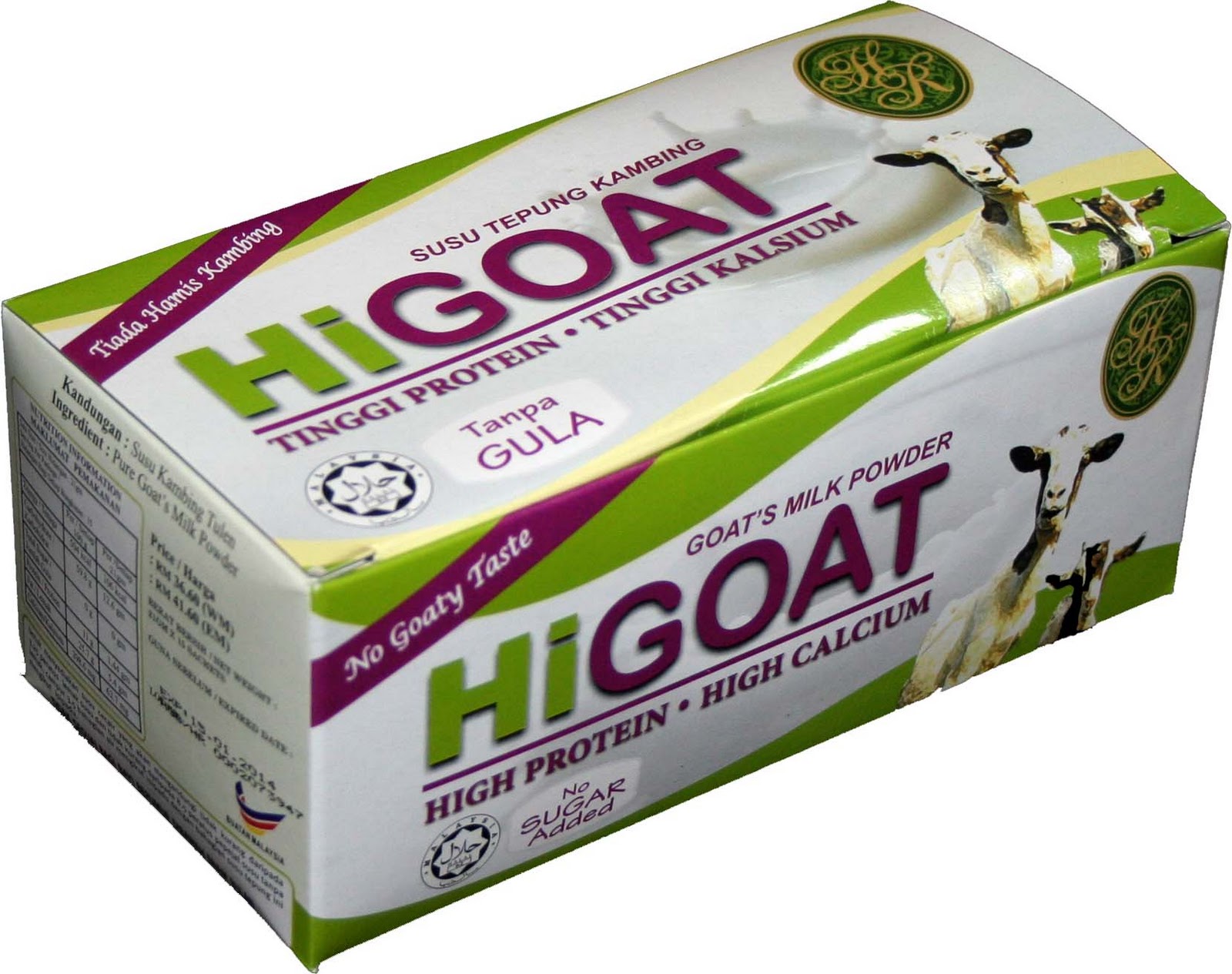นมแพะ HIGOAT (รสธรรมชาติ) ราคา 165-195 บาท