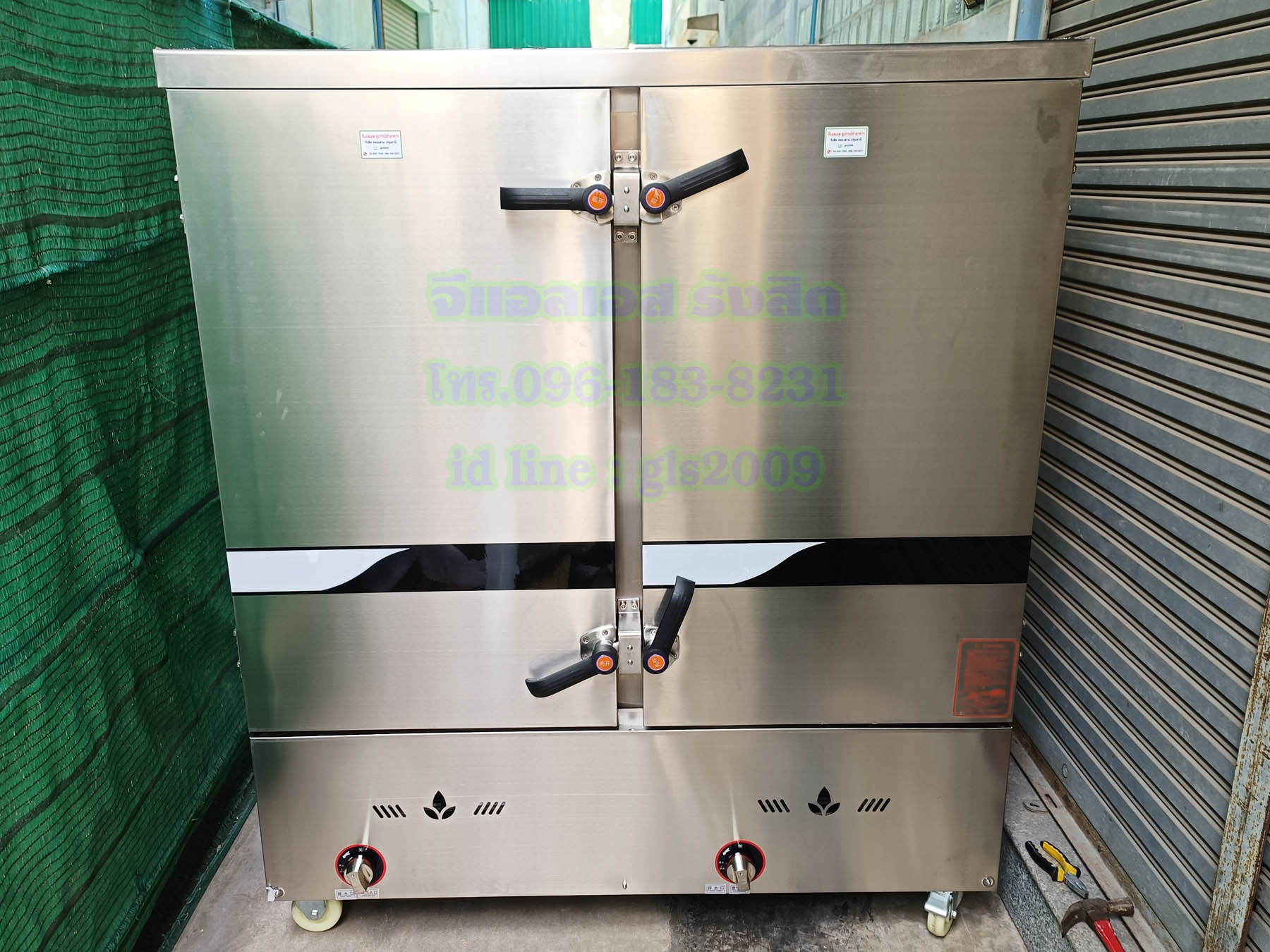 ตู้หุงข้าว24ถาด ใช้แก๊ส