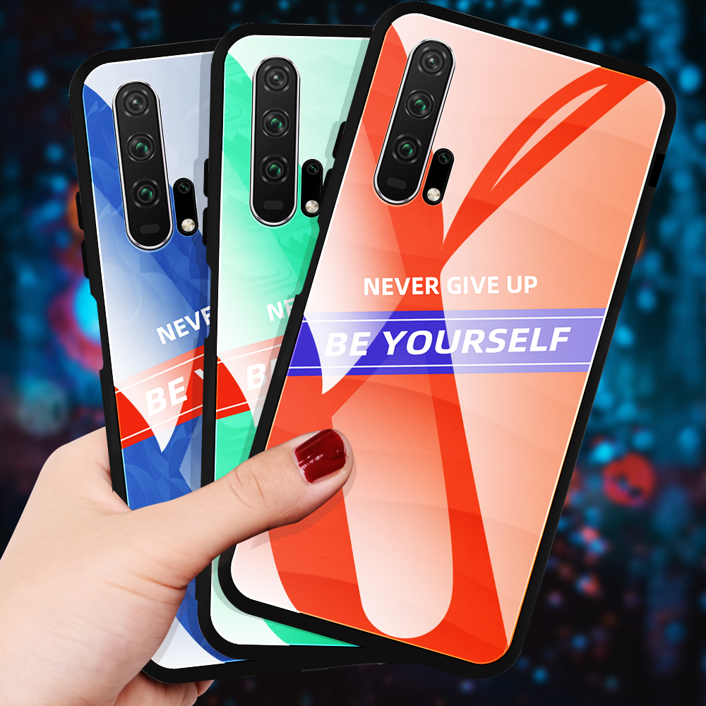 Case Huawei Nova 5T / Pre-order * เคสแบบกระจกนิรภัย PC TPU กระจกหลังมีความแข็ง 9H ป้องกันรอยขีดข่วนและทนต่อการสึกหรอ *