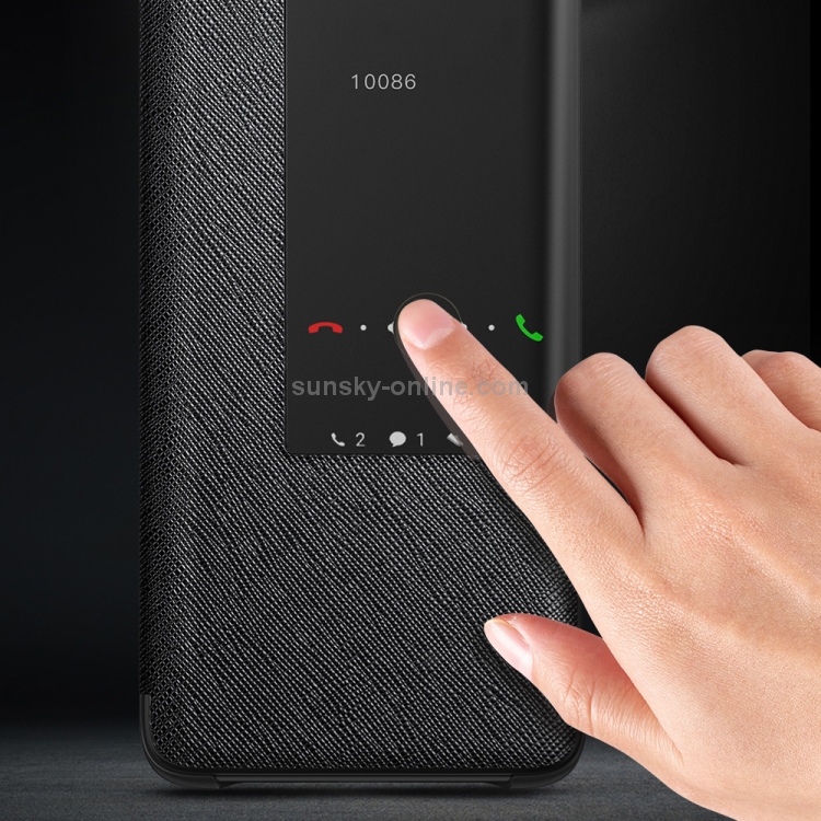 Case Huawei Mate 10 Pro / Pre-order * เคสหนังพลิกแนวนอนแบบ Cross Texture พร้อมฟังก์ชั่นตอบรับการโทร & พัก / ปลุก *