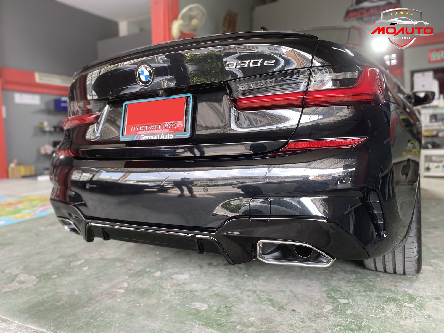 DIFFUSER ท้ายททรง M340i + ปลายท่อใบไม้คู่ BMW G20