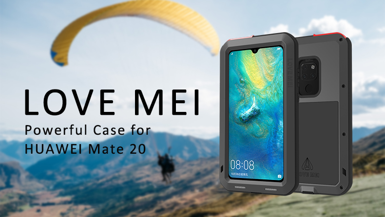 Case Huawei Mate 20 / Pre-order * LOVE MEI วัสดุ: โลหะ + ซิลิโคน มีคุณสมบัติกันกระแทกป้องกันฝุ่นละอองและมีคุณสมบัติกันน้ำ *