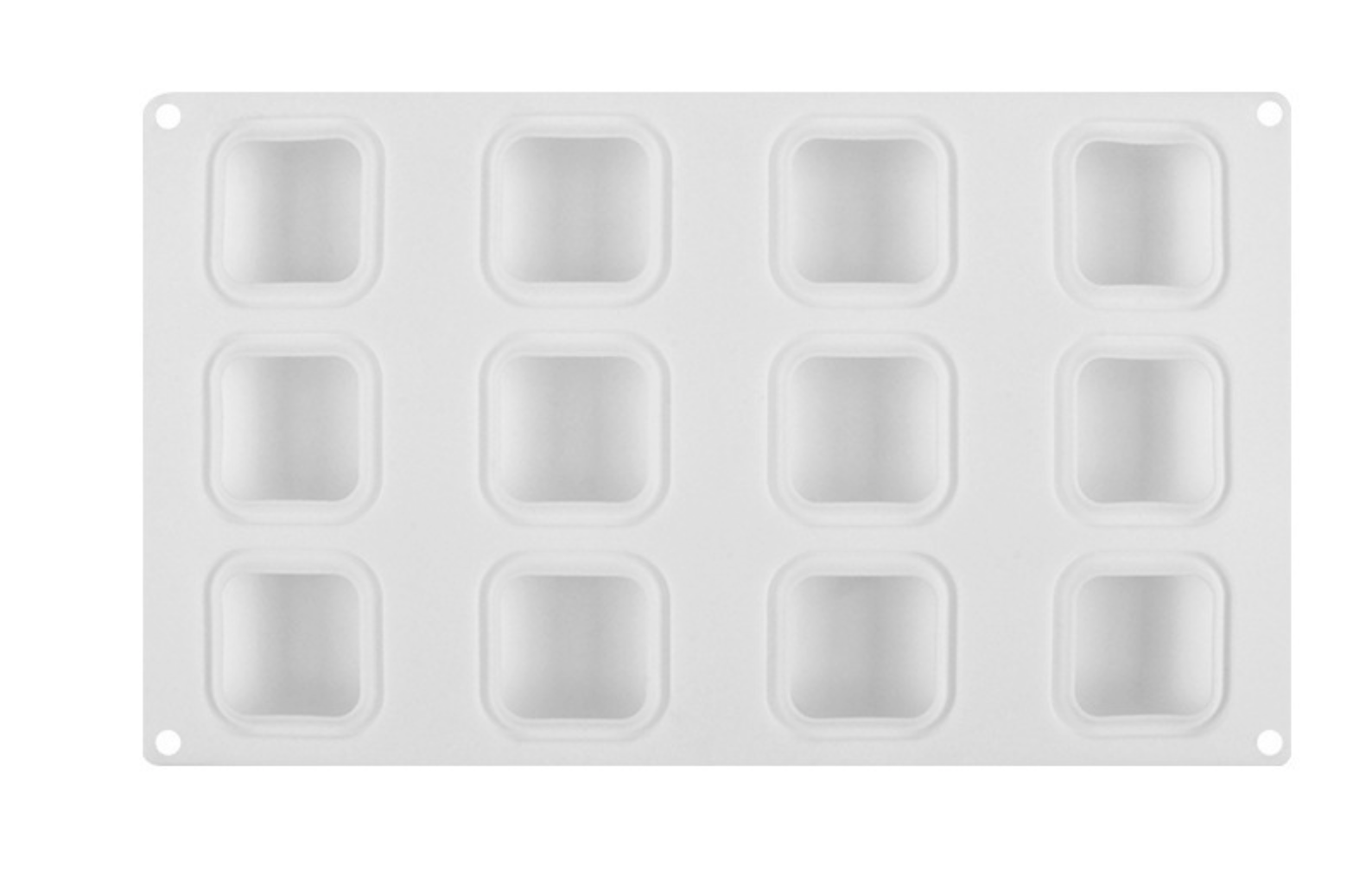 แม่พิมพ์สบู่ซิลิโคนรูปสี่เหลี่ยมมน 12 ช่อง 35 g+- 005340