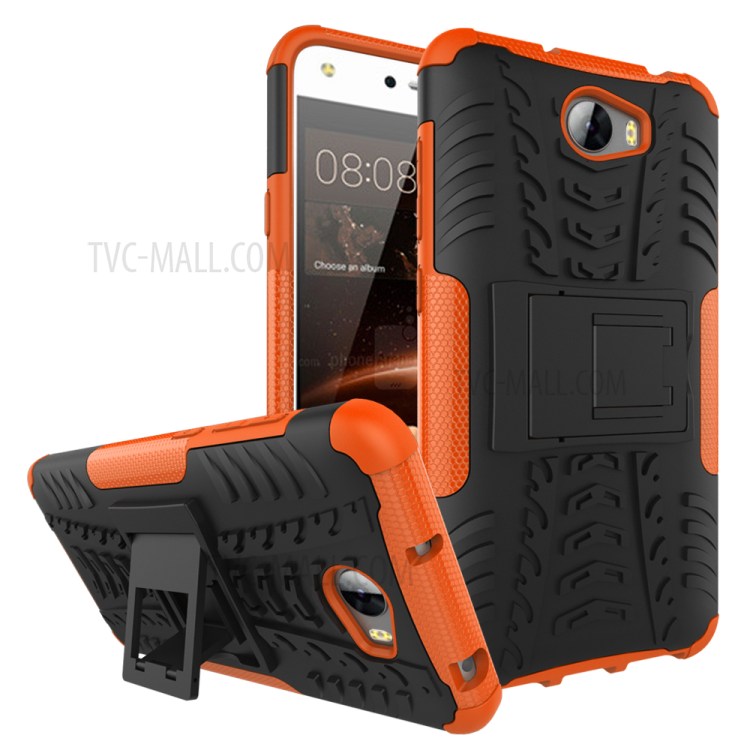 Case Huawei Y5ii / Pre-order * เคสยาง PC + TPU 2-in-1 = ป้องกันสองชั้น *