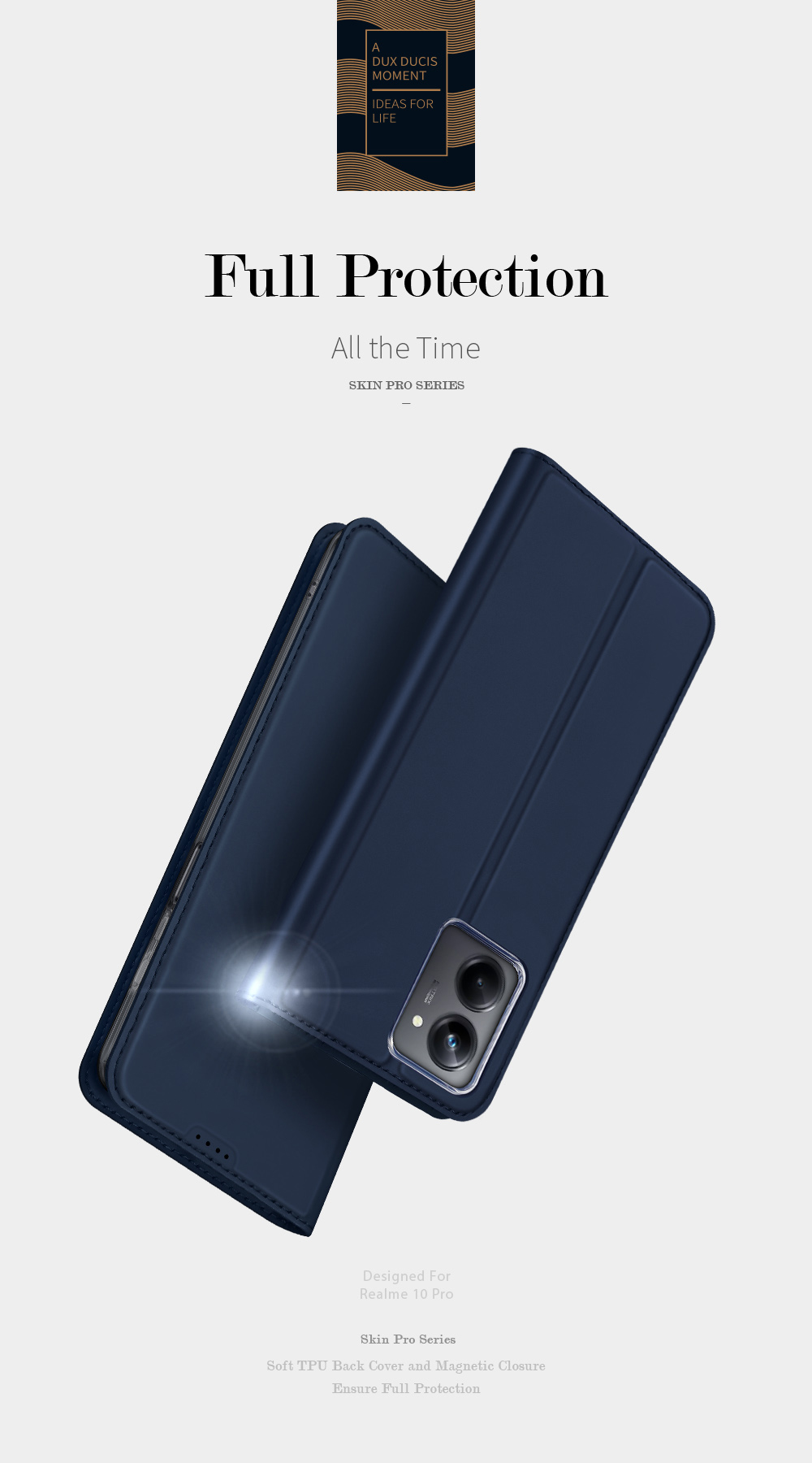 Case Realme 10 Pro 5G # Pre-order * DUX DUCIS นี้มีรูปแบบธุรกิจที่เรียบง่ายและโครงสร้างตัวเครื่องที่เพรียวบาง หนัง PU เงาอย่างดีที่คัดสรรมาอย่างดี *
