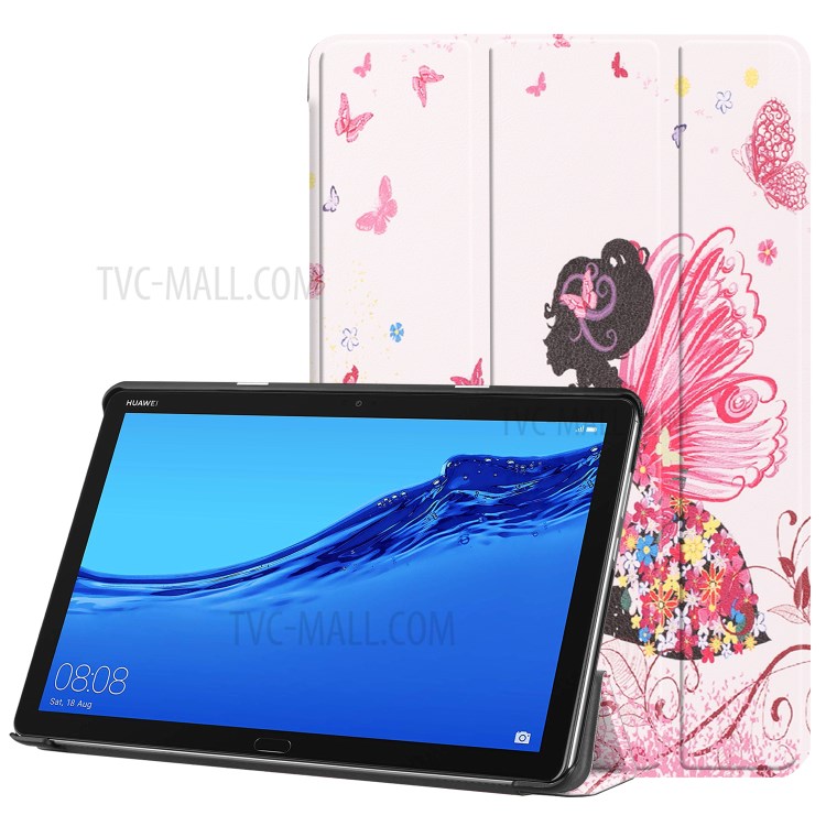Case Huawei MediaPad M5 Lite 10' / Pre-order * รูปแบบการพิมพ์หนัง PU หน้า + PC หนัง 3 - พับ *