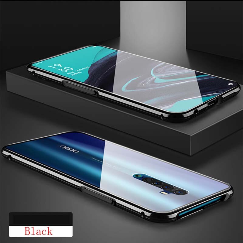 Case OPPO Reno 2 # พรีออเดอร์ * เคสอลูมิเนียมโลหะแม่เหล็ก 360 + สองด้านกระจกนิรภัย *