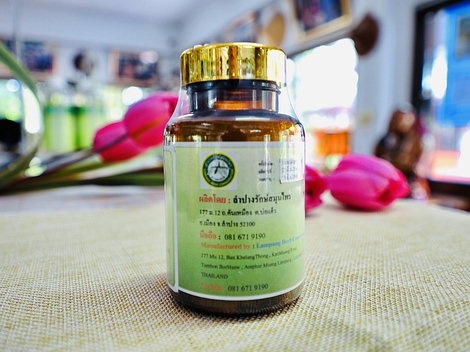 แคปซูลสมุนไพร ขิง - พุทราจีน - เห็ดหูหนูดำ บรรจุขวด 120 แคปซูล ๆ ละ 300 มก.