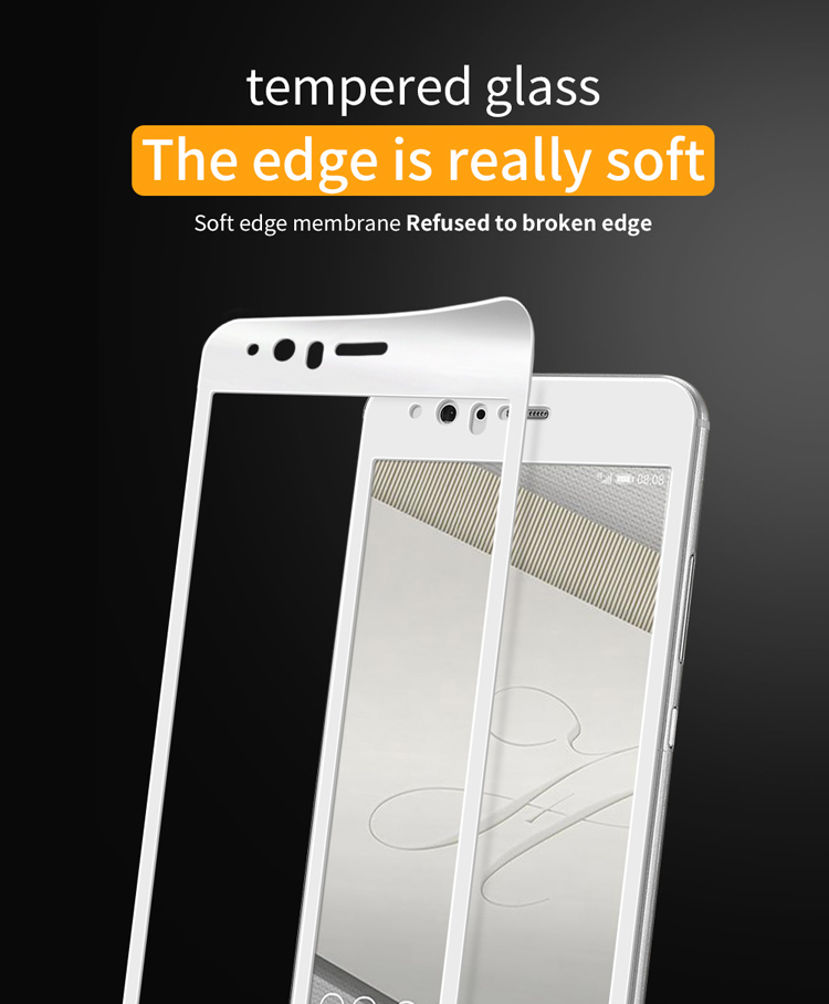 กระจกนิรภัย Huawei P10 / Pre-order * LENUO CF Soft ขอบเต็มหน้าจอนิรภัยปกฟิล์ม *