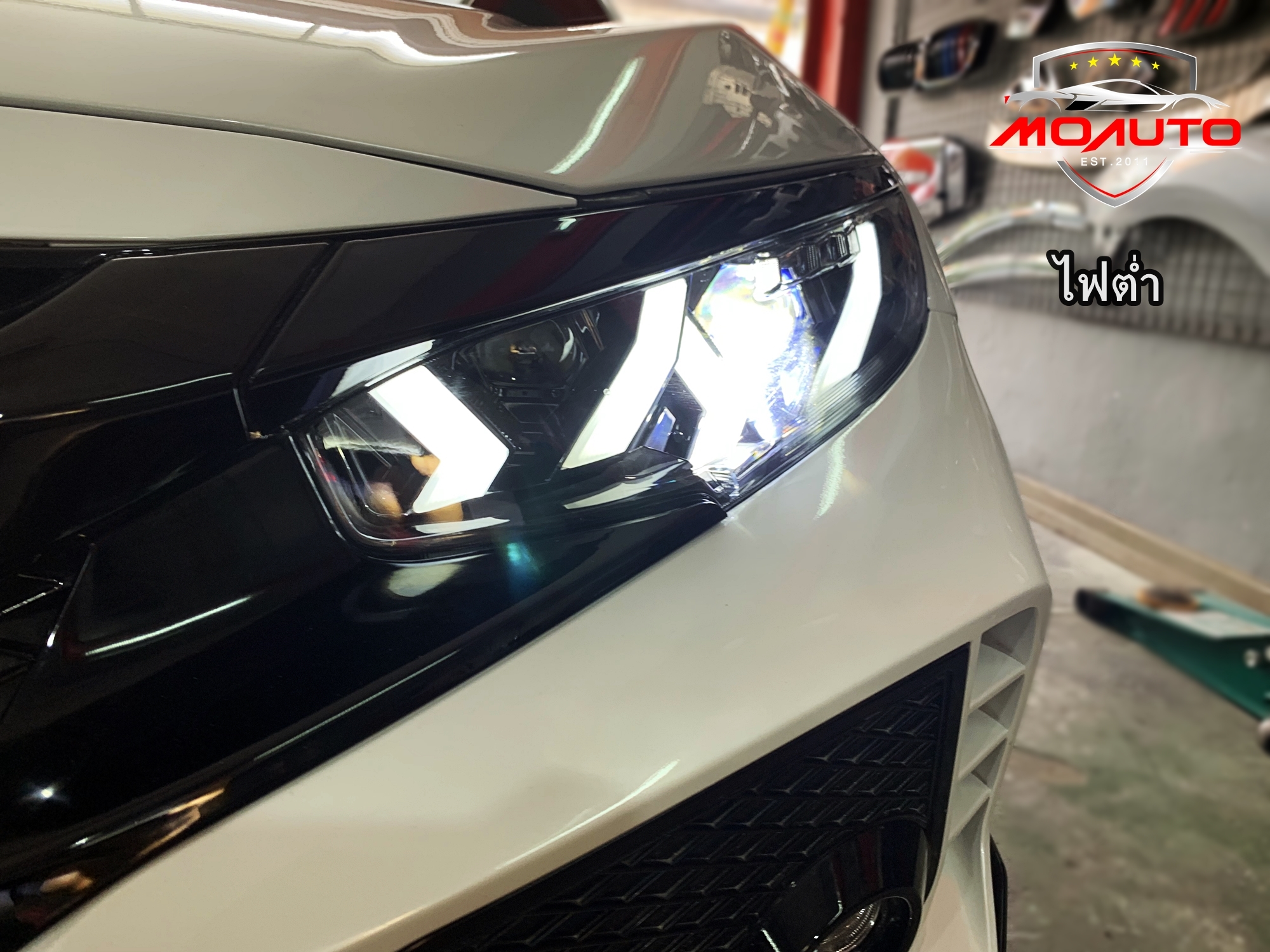 โคมไฟหน้า LED CIVIC FK ทรง Lamborghini Style