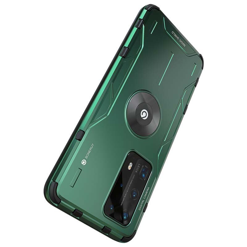 Case Huawei P40 Pro / Pre-order * เคสอลูมิเนียมโลหะหรูหราซิลิโคนปกคลุมกันกระแทกโทรศัพท์เกราะกลับปก + แหวน *
