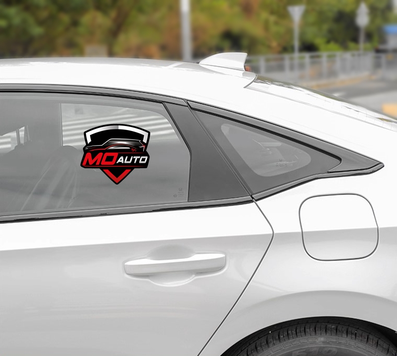 ขอบหน้าต่างบนสแตนเลทดำเงา 6 ชิ้น CIVIC FE