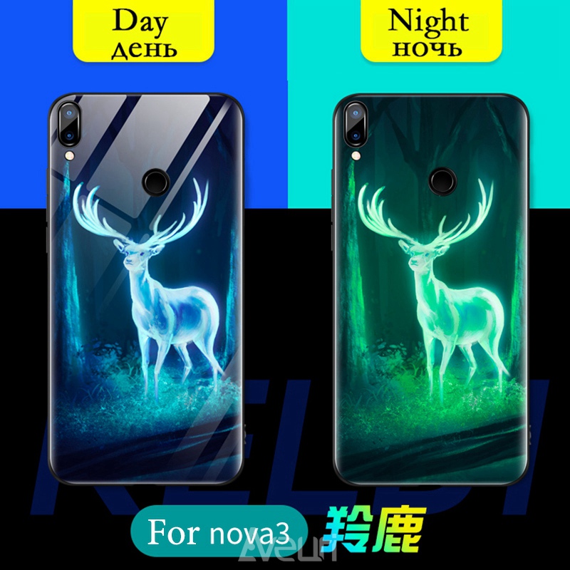 Case Huawei Nova 3 / Pre-Order * เคสแก้วเรืองแสง เคสแฟชั่นส่องสว่างกระจกนิรภัย *