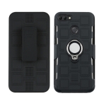 Case Huawei Y9 / Pre-order * 3 In 1 Cube PC + เคสป้องกัน TPU พร้อมที่วางแหวนเงินหมุนได้ 360 องศา *