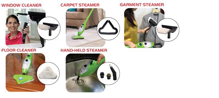 5 In 1 H2O Steam Mop ม็อบทำควาทสะอาดระบบไอน้ำ