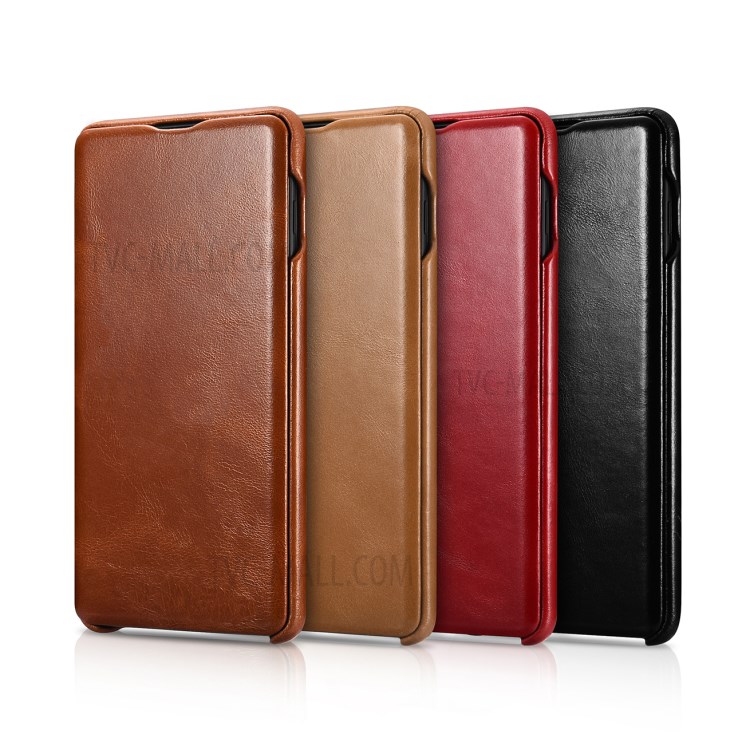 Case Samsung Galaxy S10 Plus / Pre-Order * ICARER เคสหนังแท้ Curved Edge Vintage หนังแท้ชั้นหนึ่งคุณภาพระดับพรีเมี่ยม *