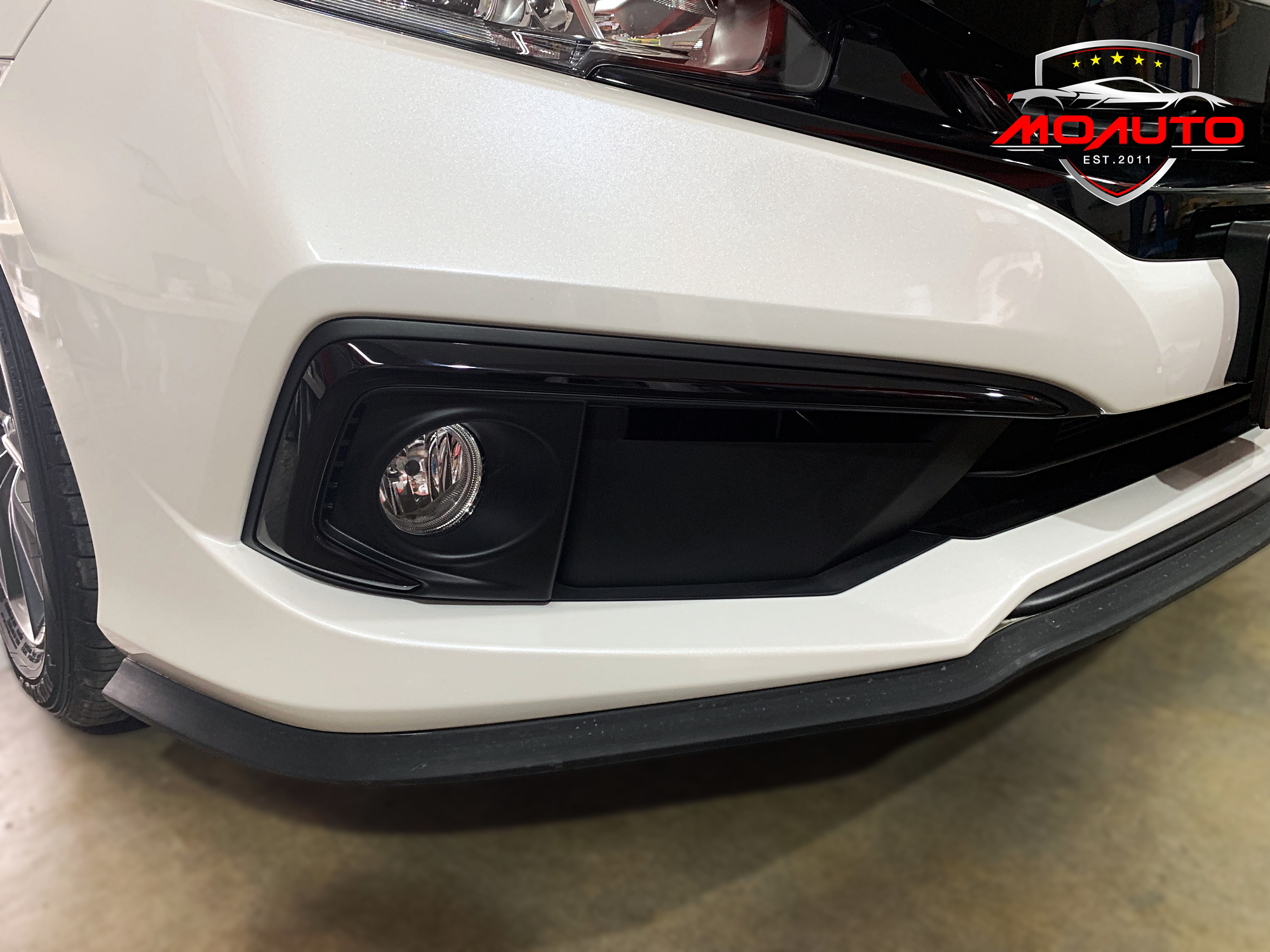 คิ้วครอบไฟตัดหมอก RS ดำเงา แท้ศูนย์ CIVIC FC MC