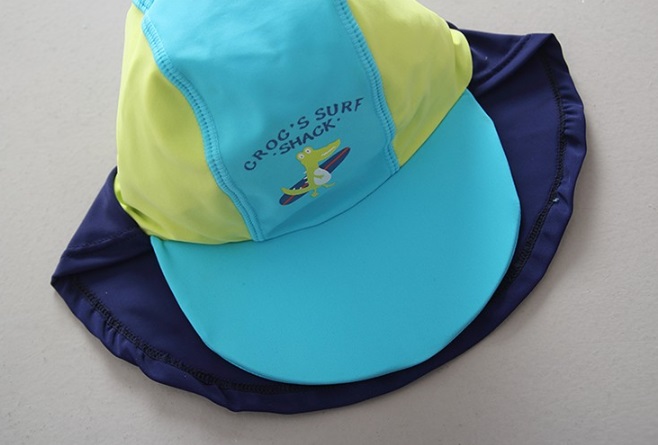 ชุดว่ายน้ำ ลาย Croc's surf สีฟ้าเขียว ไซส์ 4