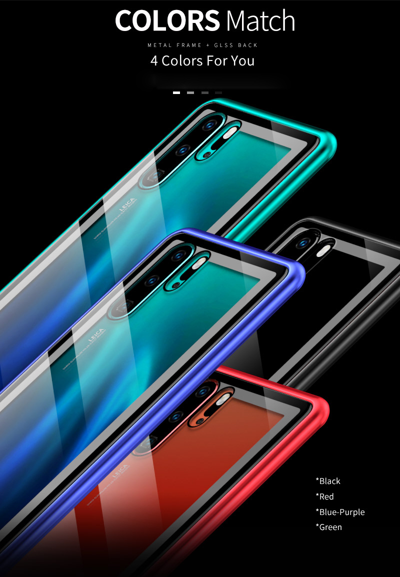 Case Huawei P30 Pro / Pre-Order * กรอบโลหะแม่เหล็ก + กระจก ครอบคลุม 360 องศา *