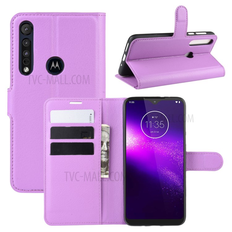 Case Motorola One Macro / Pre-order * เคสผิวลิ้นจี่กระเป๋าสตางค์หนังปก *