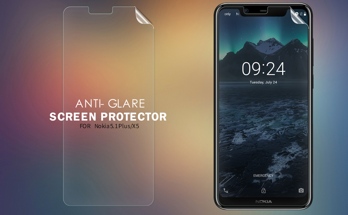 ฟิล์มกันรอย ป้องกันแสงสะท้อน Nokia 5.1 Plus / Pre-order * NILLKIN เคลือบฟิล์ม + นาโนวัสดุเมมเบรน interlayer แบบด้าน *
