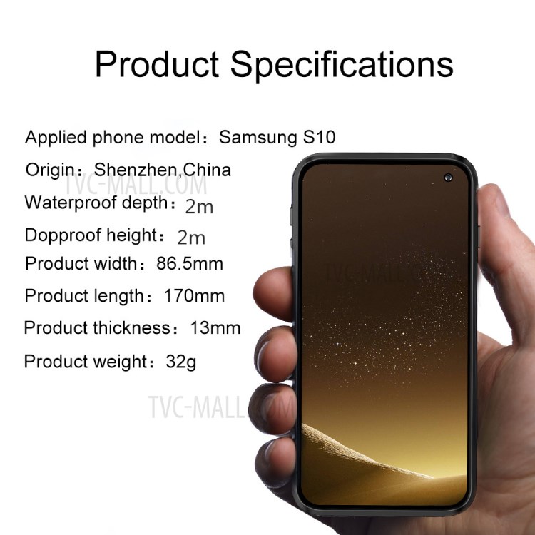 Case Samsung Galaxy S10 / Pre-Order * REDPEPPER IP68 เคสโทรศัพท์กันน้ำปลดล็อคลายนิ้วมือ *