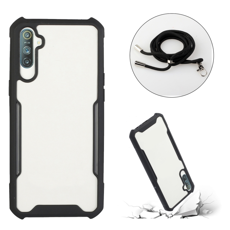 Case Realme 6 Pro # Pre-Order * เคสกันกระแทก TPU อะคริลิค + สีพร้อมสายคล้องคอ *