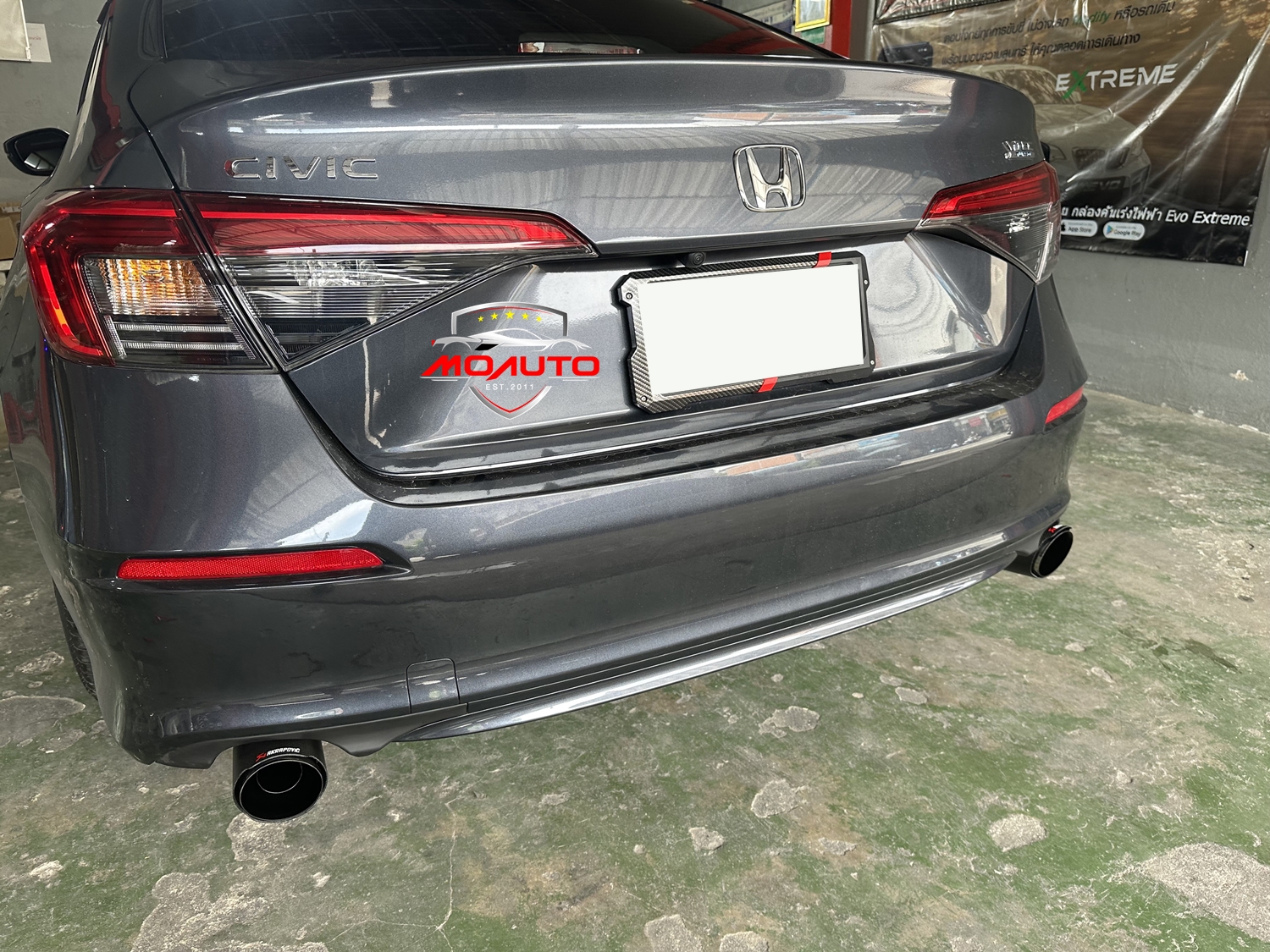 ปลายท่อพร้อมคิ้วปลายท่อกันชนท้าย สำหรับ CIVIC FE รุ่น EL และ EL+