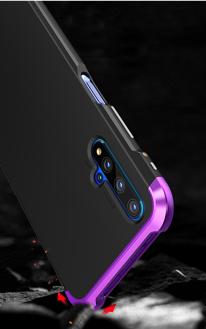 Case Huawei Nova 5T / Pre-order * เคสกันกระแทกกรอบโลหะ + ฝาครอบ + หัวเข็มขัด *