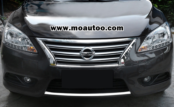 คิ้วกระจังหน้าล่างโครเมียม Nissan Sylphy