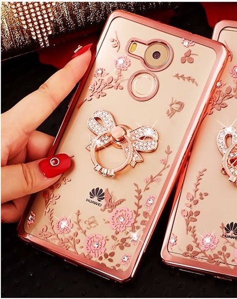 Case Huawei GR5 / Pre-order * เคสหรูหราเทคนิคการชุบทอง TPU ซิลิโคนอ่อนนุ่ม+ แหวน *