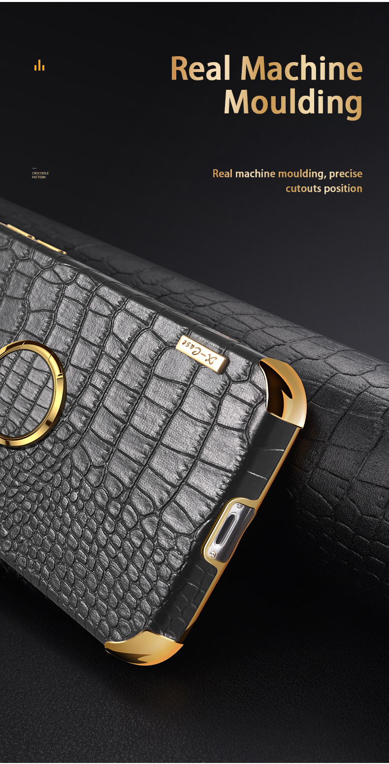 Case Xiaomi Mi 11 Ultra 5G # Pre-Order * เคสพื้นผิวจระเข้ชุปด้วยไฟฟ้าหนัง PU เคลือบ TPU คัตเอาท์ที่แม่นยำพร้อมที่ใส่แหวน *