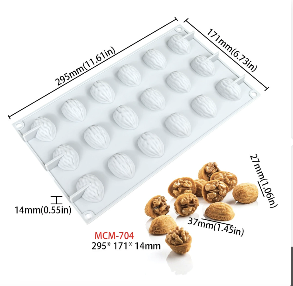 แม่พิมพ์ซิลิโคน วอนัล 18 ช่อง 3*4*1.5 cm 8g 005252